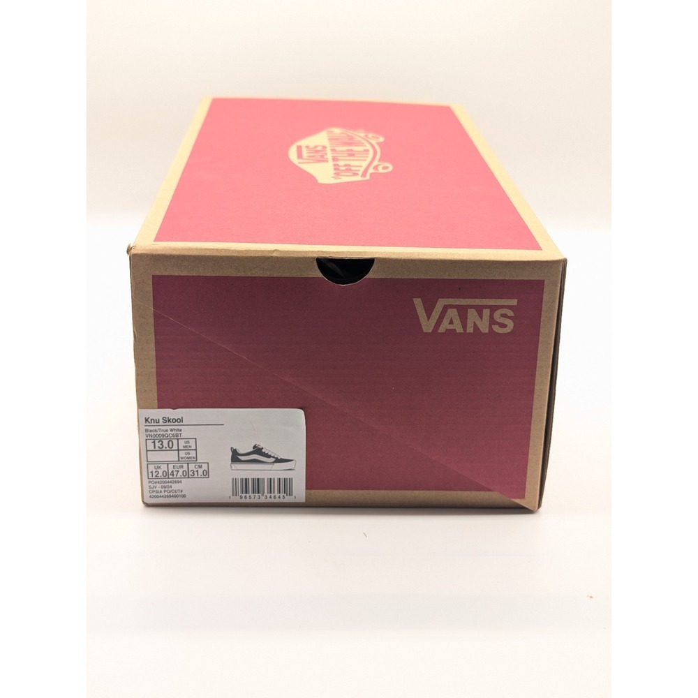 Vans Knu Skool Size Mens 13 Skate Board Black/True White Classic VN0009QC6BT - Picture 7 of 7